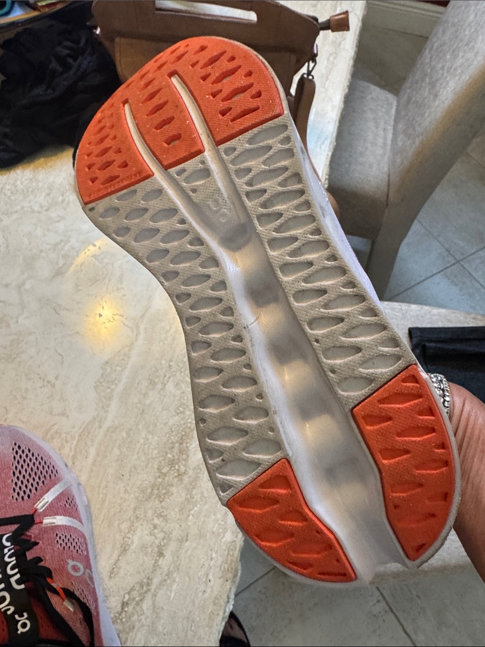 On Running Women's Rose Pink Mesh Running Sneakers - Picture 6 of 6